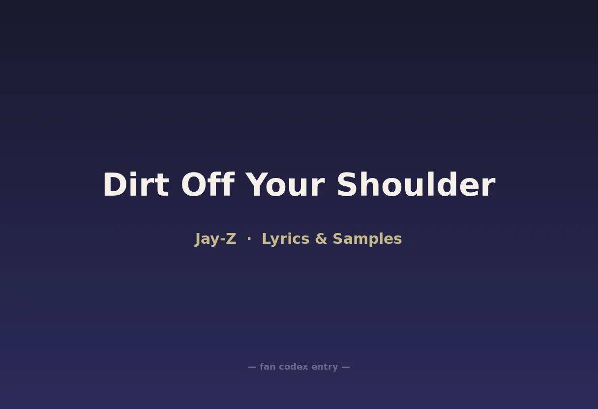 Dirt Off Your Shoulder