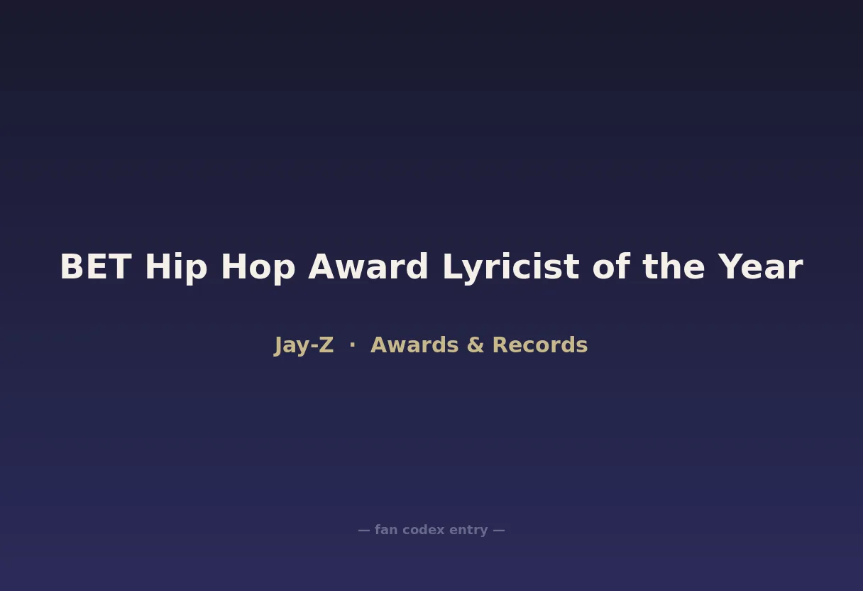 BET Hip Hop Award Lyricist of the Year