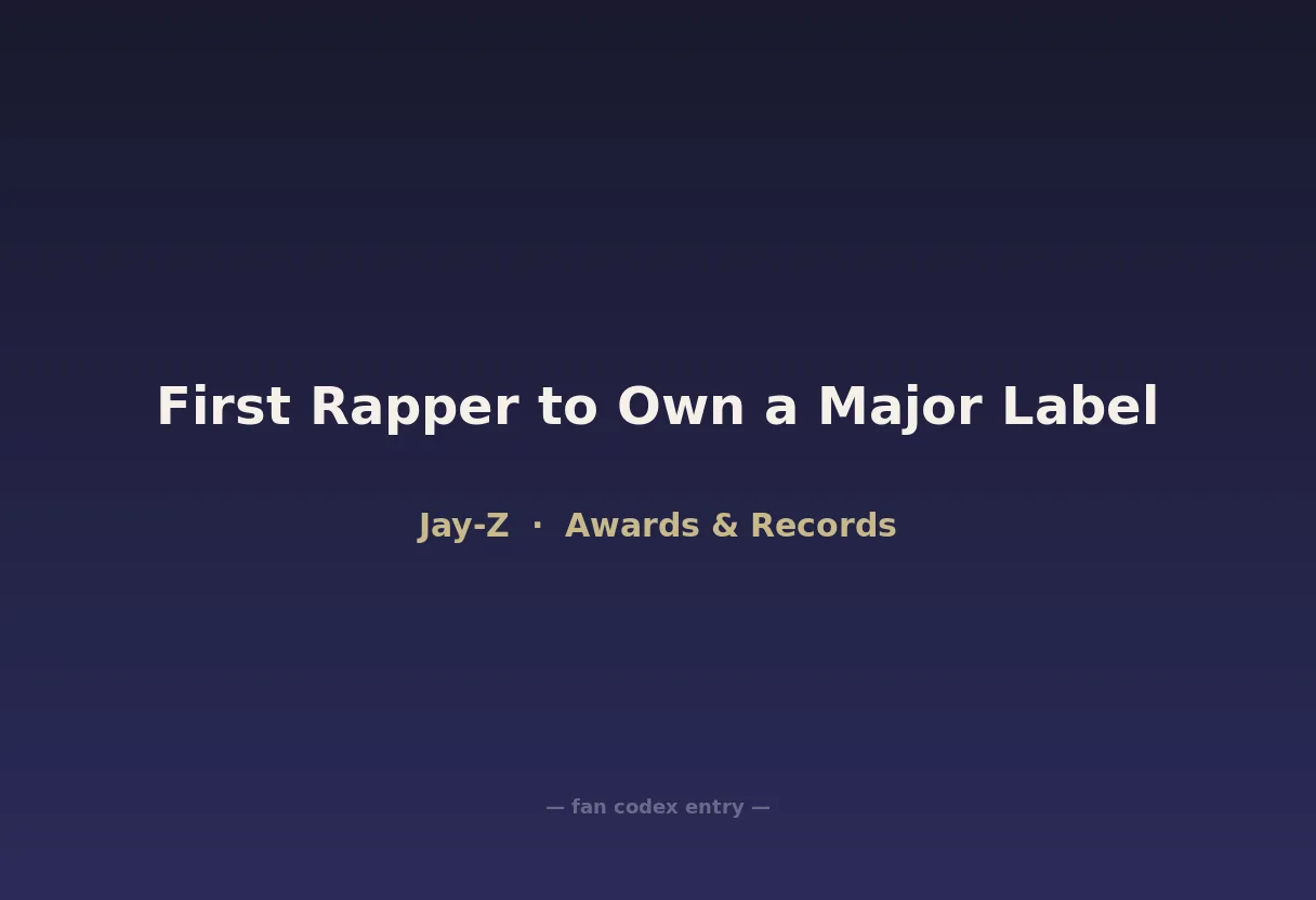 First Rapper to Own a Major Label