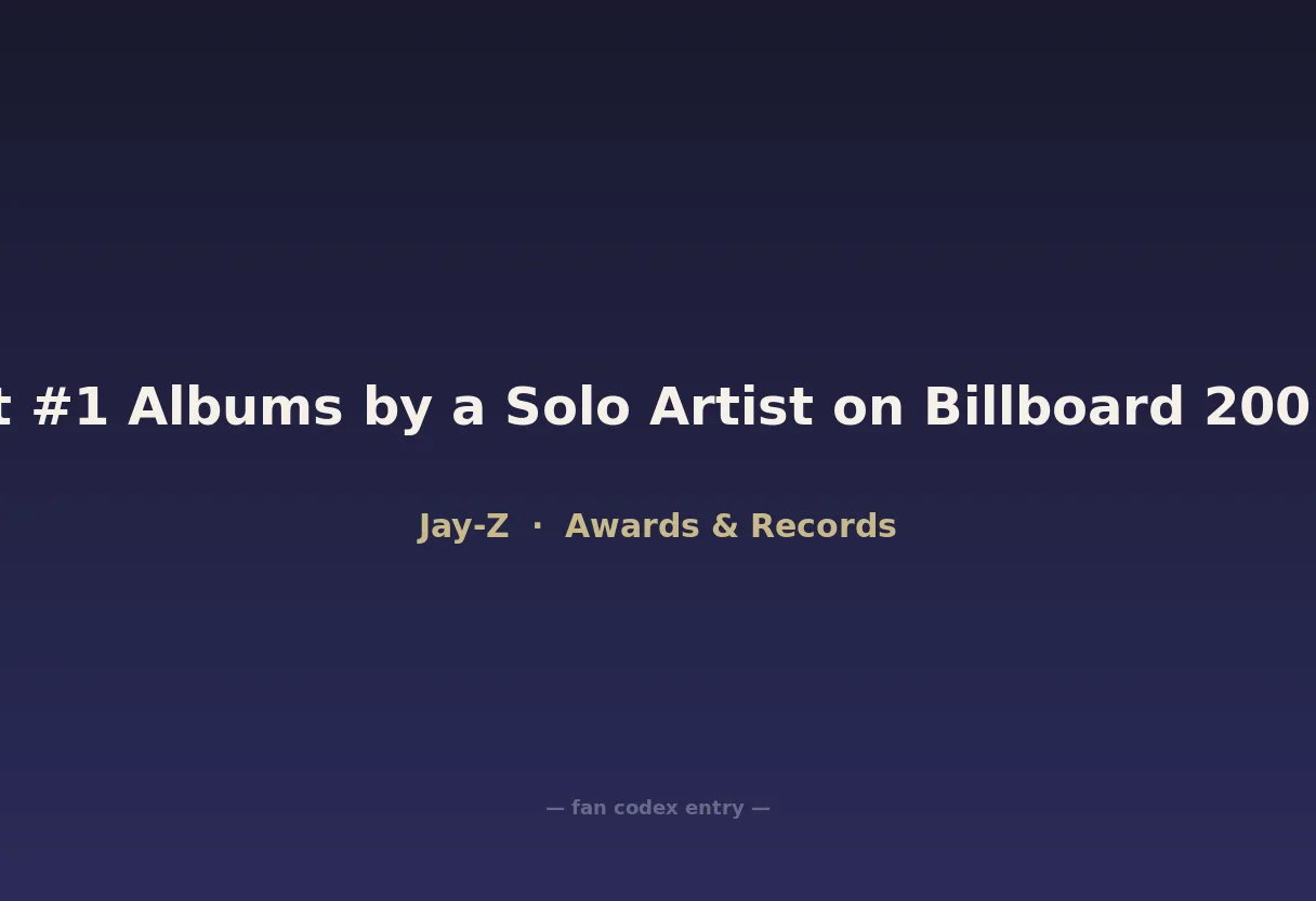 Most #1 Albums by a Solo Artist on Billboard 200 (14)