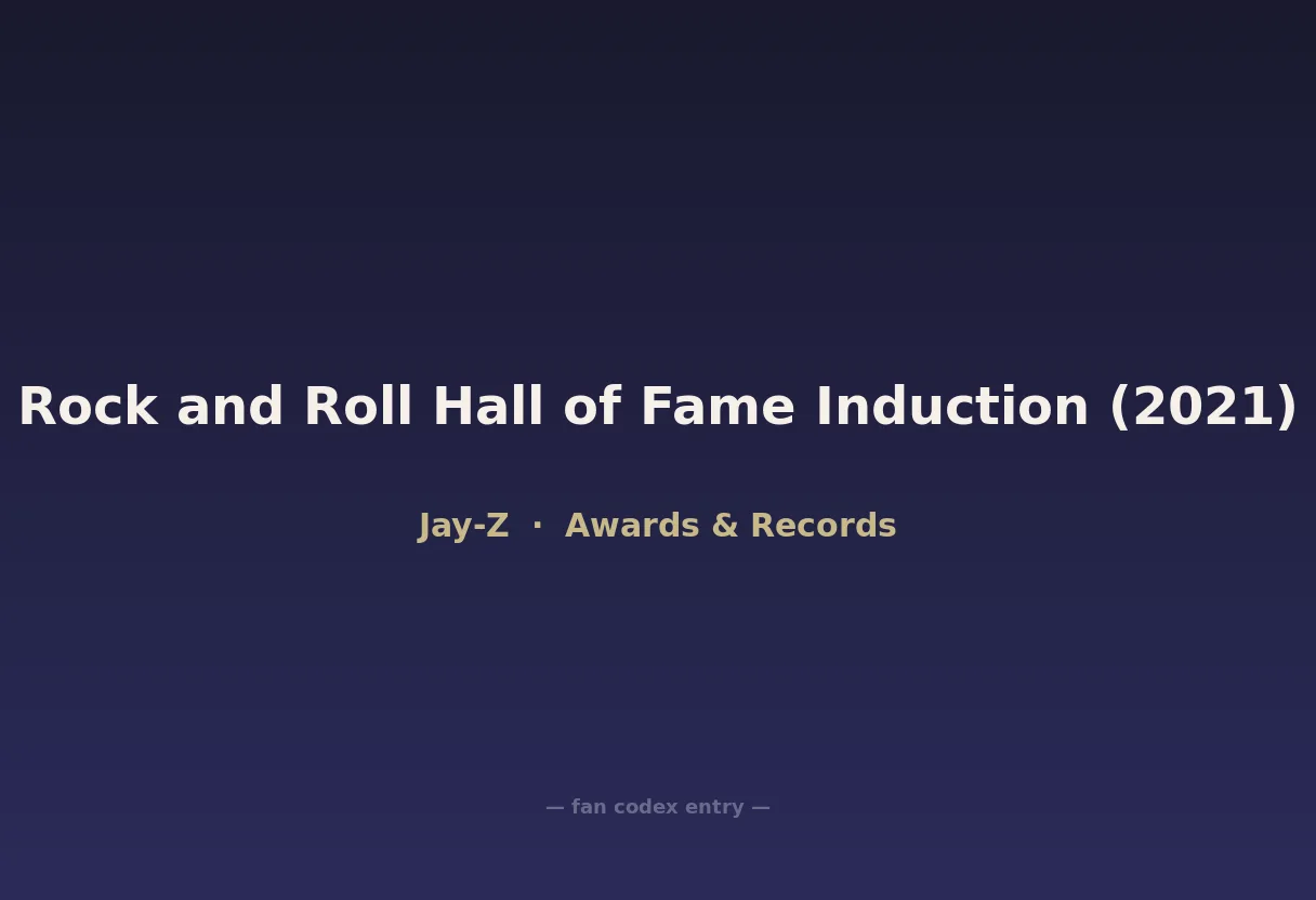 Rock and Roll Hall of Fame Induction (2021)