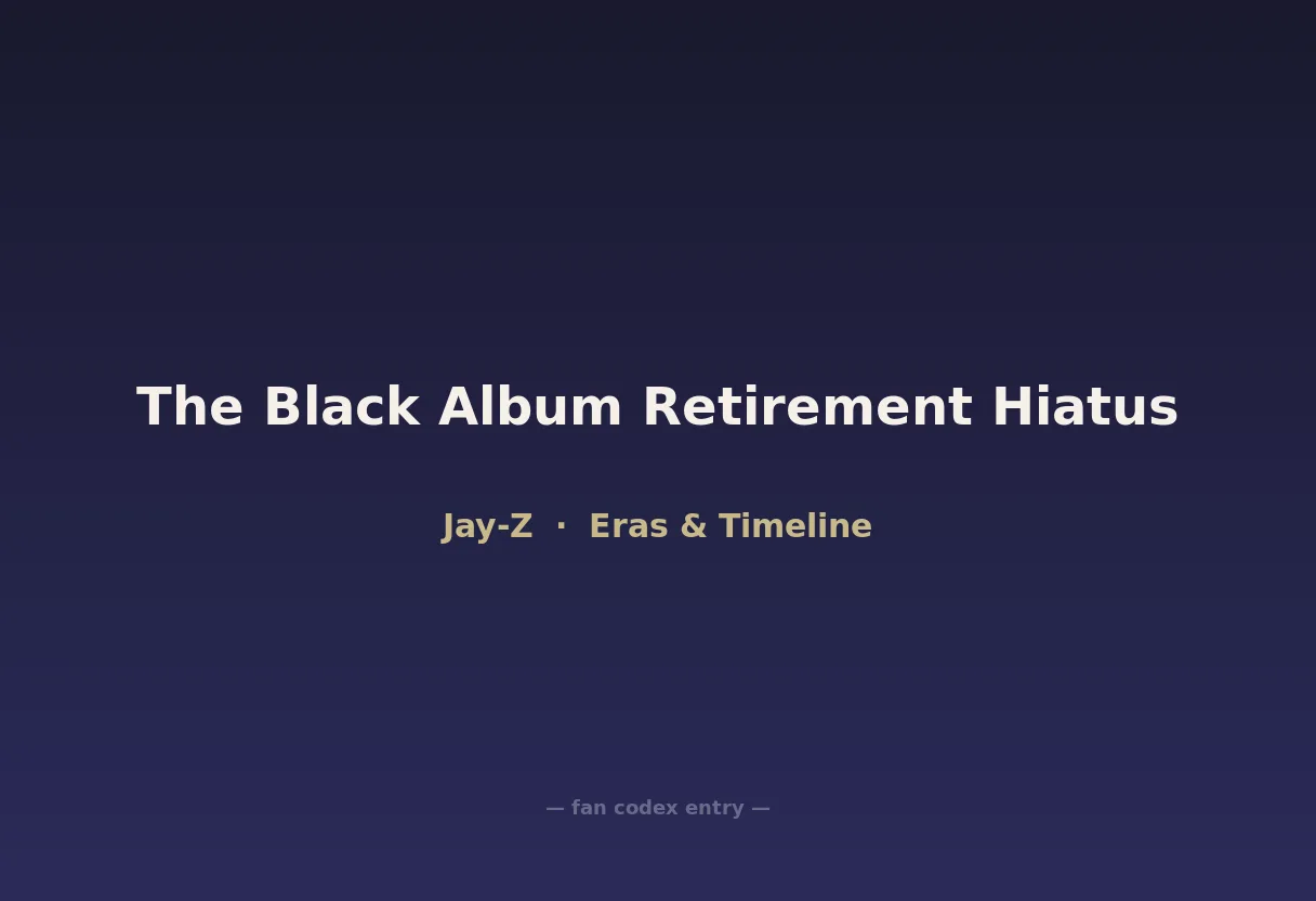 The Black Album Retirement Hiatus