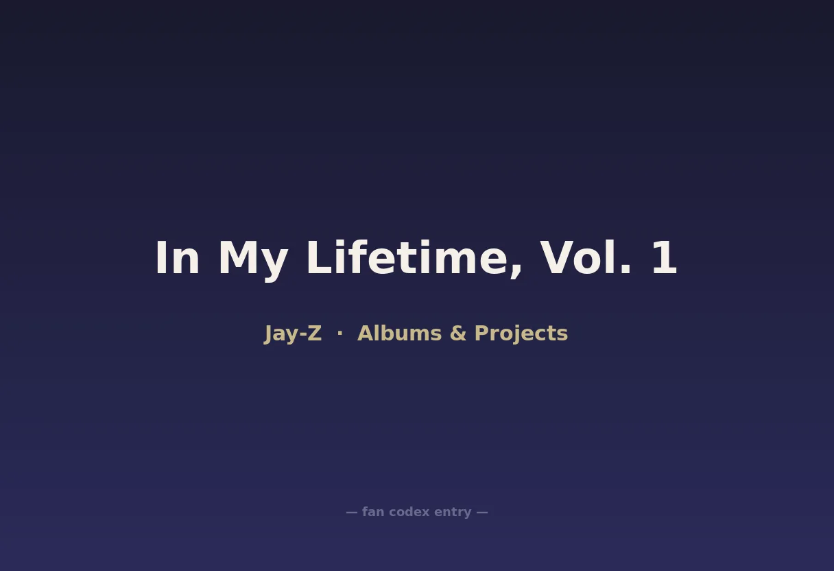 In My Lifetime, Vol. 1